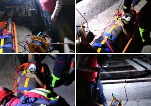 نجات فرد حادثهدیده از گودبرداری سپتیک در دماوند