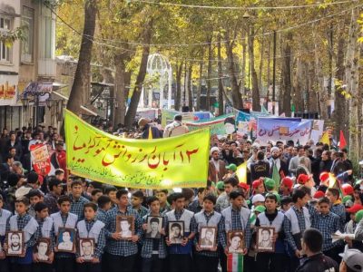 طنین فریاد استکبارستیزی در دماوند/ ۱۳ آبان امسال ماندگار شد+ تصاویر