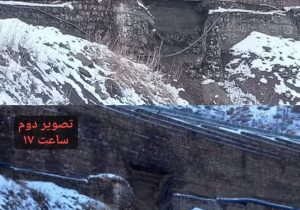 خطر ریزش بیخ گوش هراز/ فرماندار دماوند: علت اصلی ریزش شناسایی و برطرف شود+ تصاویر