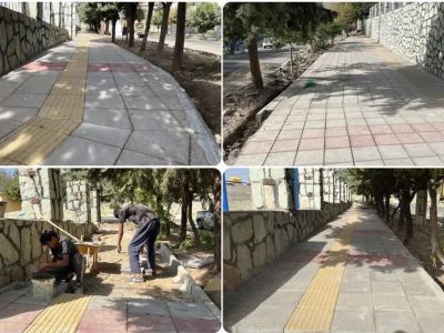 اجرای عملیات پیادهروسازی و بهسازی معابر شهر رودهن