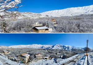 طبیعت زیبای برفی دماوند؛ جلوه‌ای از زمستانی دل‌انگیز