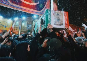 وداع با سرباز وظیفه شهید در هوای برفی دماوند+ تصاویر
